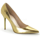 PLEASER CLASSIQUE-20 Gold Met Pu Pumps - Shoecup.com